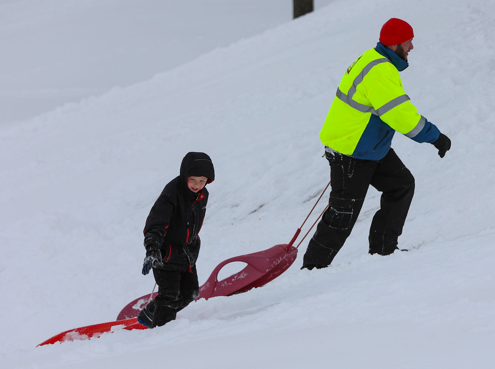 Winter sledding